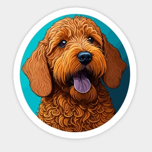 Golden Doodle Portrait Sticker